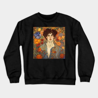 Handsome Boy Art Nouveau Style Crewneck Sweatshirt